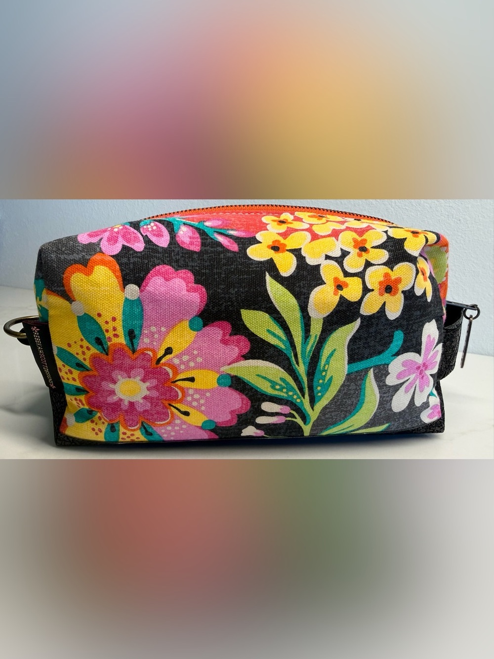 Rebecca Scott Designs Kinley Cube Retired Floral Cosmetic Travel Bag